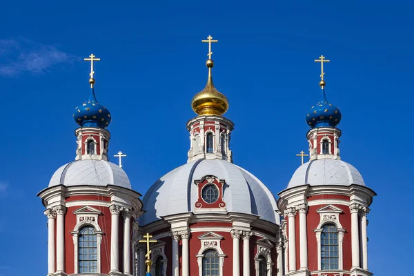 Multi-colored domes of an old Orthodox church