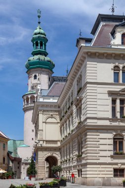 Eski Macar kasabasındaki yangın kulesi