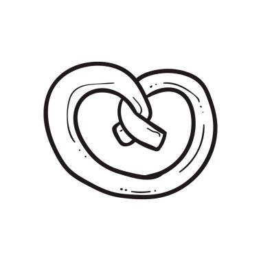 çizilmiş simit vektör çizim el