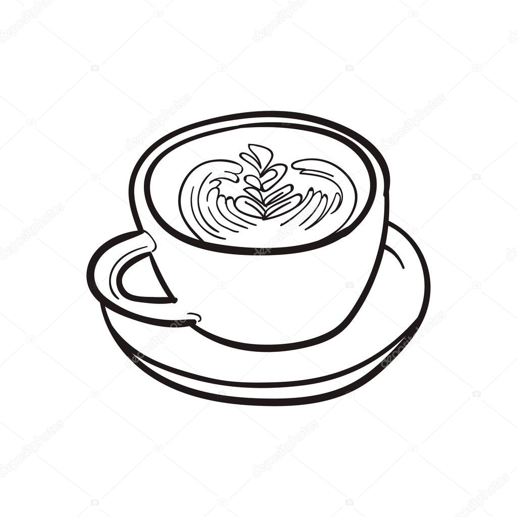 coffee cappuccino vector illustration