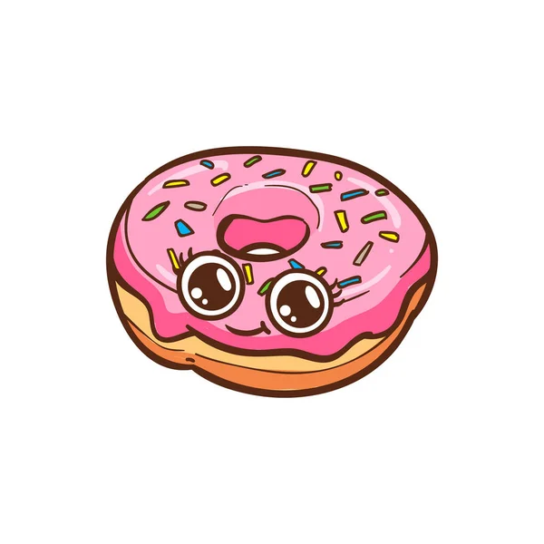 Cute Doughnut Vector Illustration — Stock Vector