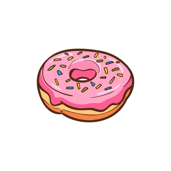 Cute Doughnut Vector Illustration — Stock Vector