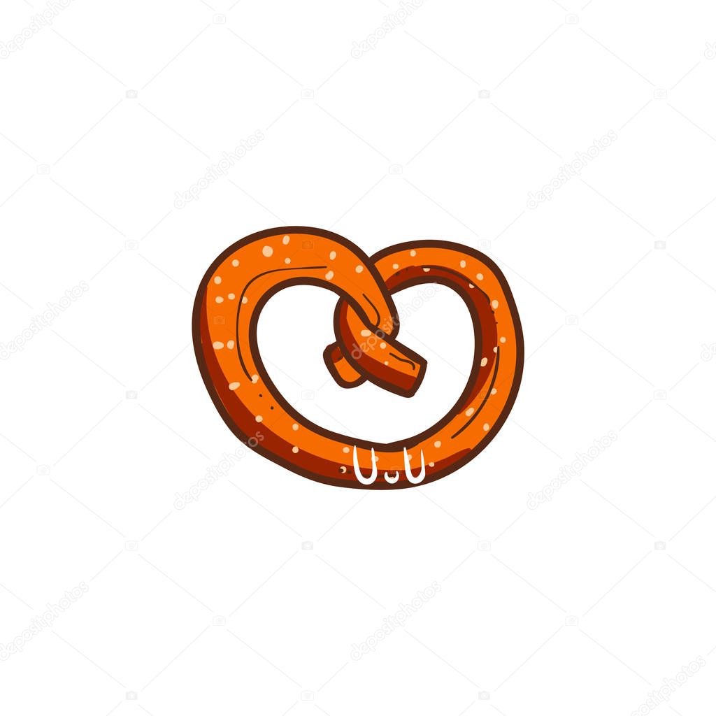 cute pretzel vector illustration