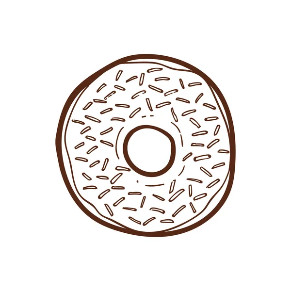 Doodle Doughnut Vector Illustration — Stock Vector