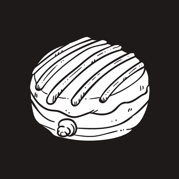 Doodle Donut Vector Ilustración — Archivo Imágenes Vectoriales