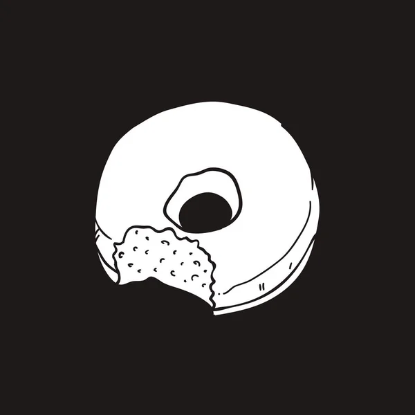 Doodle Donut Vector Ilustración — Archivo Imágenes Vectoriales