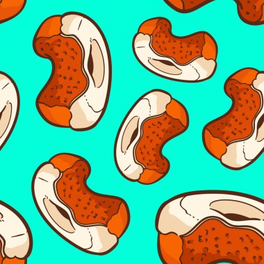 çörek Dikişsiz desen vektör çizim