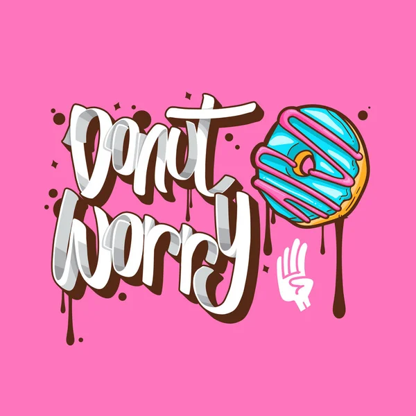 Donut Sorge Donuts Shirt Zitiert Vektor Illustration — Stockvektor