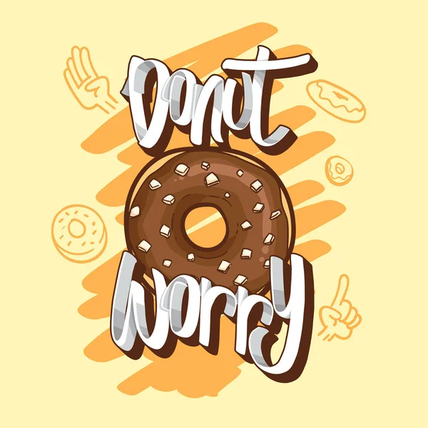 Donut Sorge Donuts Shirt Zitiert Vektor Illustration — Stockvektor