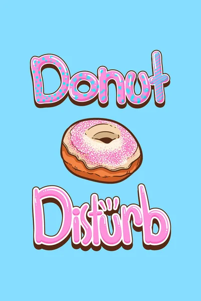 Donuts Camiseta Citas Vector Ilustración — Archivo Imágenes Vectoriales