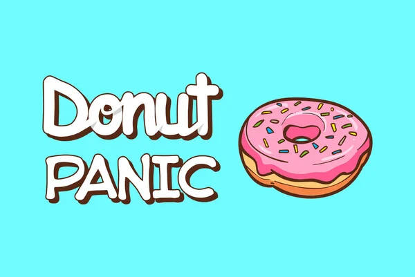 Donuts Shirt Citaten Vector Illustratie — Stockvector