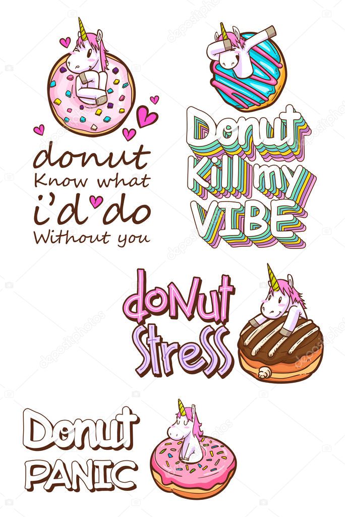 cute unicorn and donuts quotes