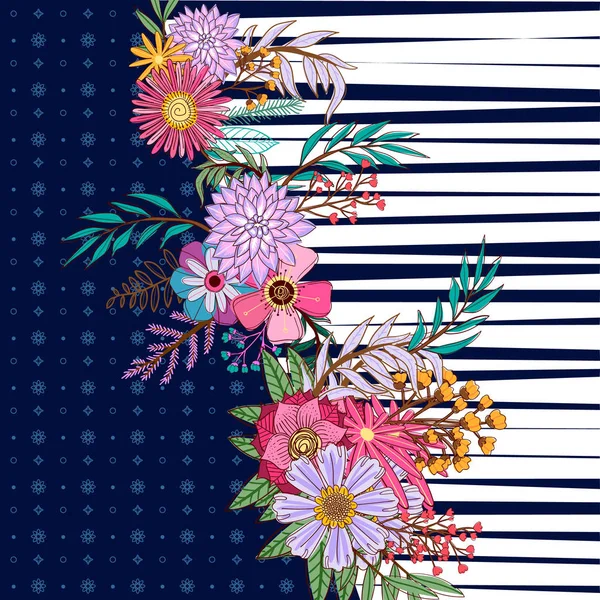 Écharpe Motif Floral Design — Image vectorielle