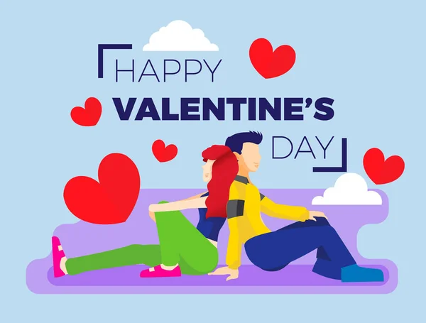 Valentine Love Doodle Illustratie — Stockvector