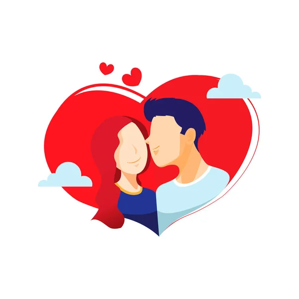 Valentinstag Liebe Doodle Illustration — Stockvektor