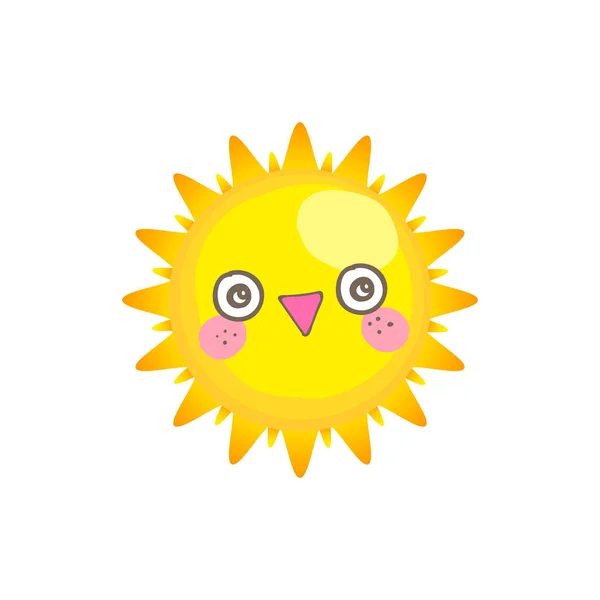 Cute smile sun vector — Stock Vector