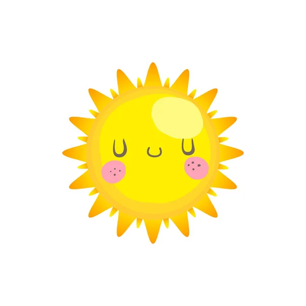Cute smile sun vector — Stock Vector