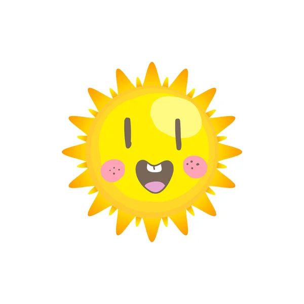 Cute smile sun vector — Stock Vector