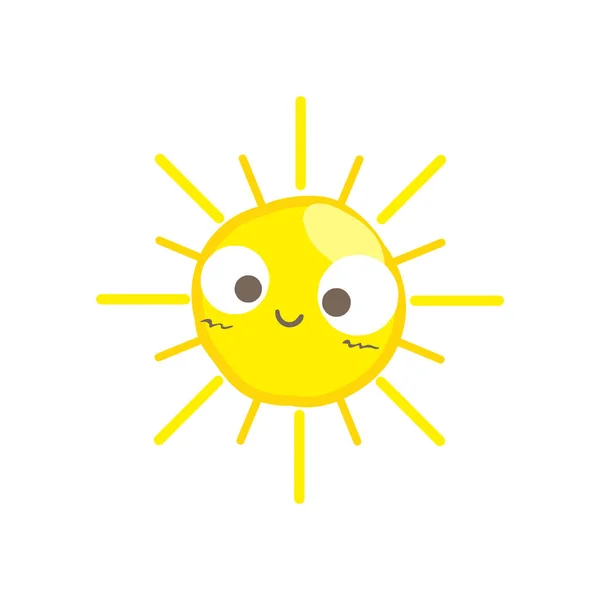 Mignon sourire soleil vecteur — Image vectorielle