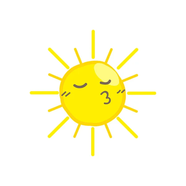 Cute smile sun vector — Stock Vector