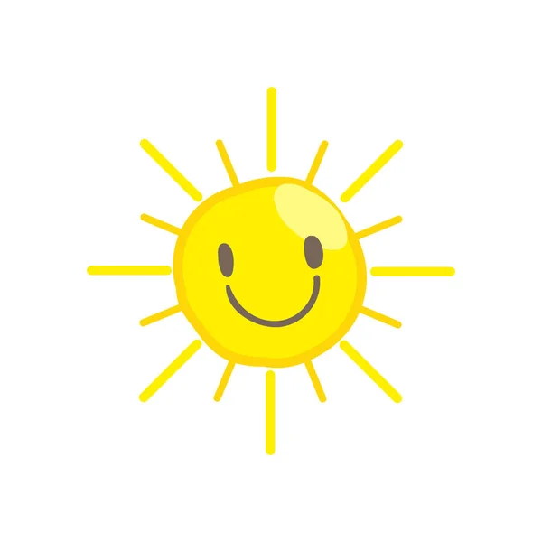 Cute smile sun vector — Stock Vector