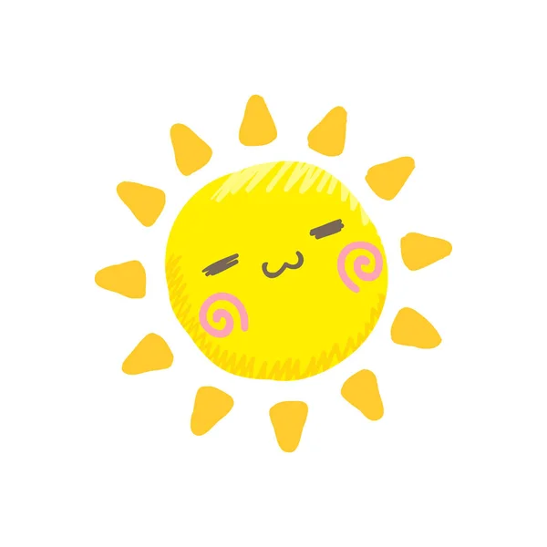 Cute smile sun vector — Stock Vector