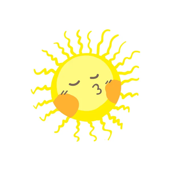 Cute smile sun vector — Stock Vector