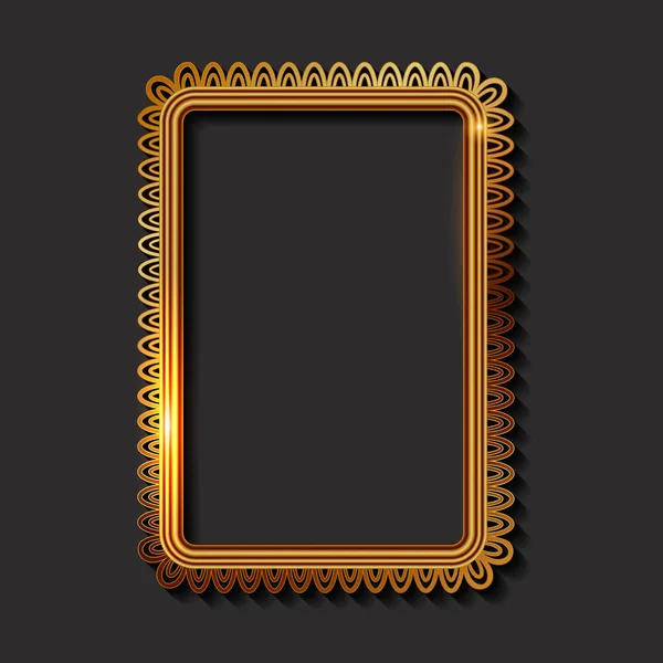 Декоративні вінтажні золоті рамки і бордюри — стоковий вектор