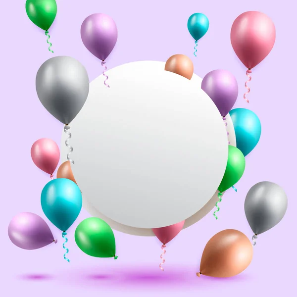 Födelsedagsfirande bakgrund, födelsedag ballong tapet — Stock vektor