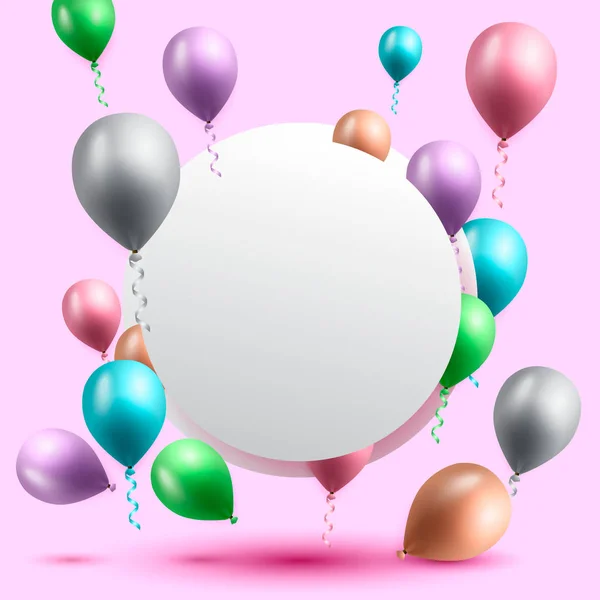 Verjaardag viering achtergrond, verjaardag ballon wallpaper — Stockvector