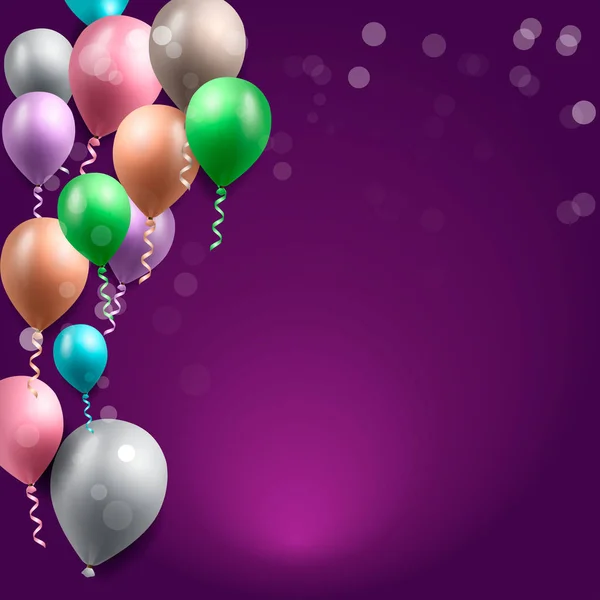 Anniversaire célébration fond, anniversaire ballon fond d'écran — Image vectorielle