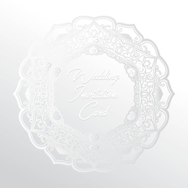 düğün davetiyesi kartı kağıt kesme tasarımı