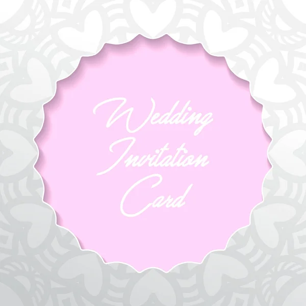 Wedding invitation card paper cut design — Stock Vector