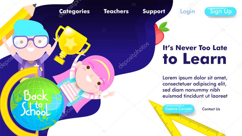 Back to School web design and Landing Page