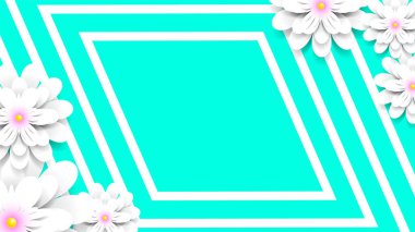 Renkli çiçekler kağıt arka plan. Dekoratif kağıt çiçekler.