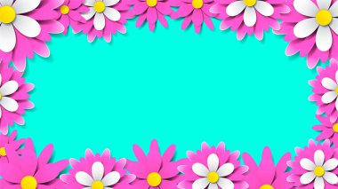 tosca arka plan üzerinde pembe el yapımı kağıt çiçekler