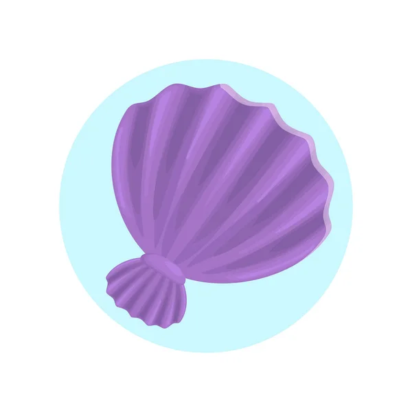 Einfaches Seashell Vektorsymbol — Stockvektor