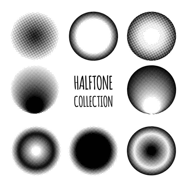 Abstract Circle Halftone pattern collection