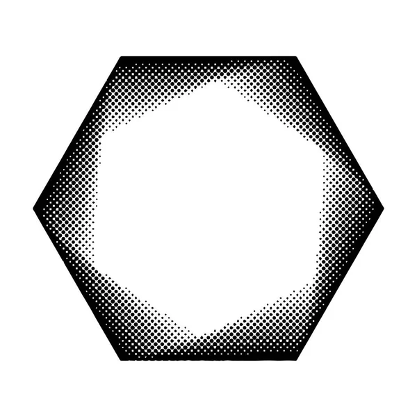 Abstrakcyjny Sześciokąt Halftone Wzór Kolekcji — Wektor stockowy