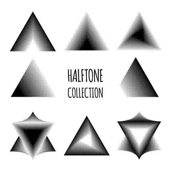 Abstract Triangle Halftone pattern collection