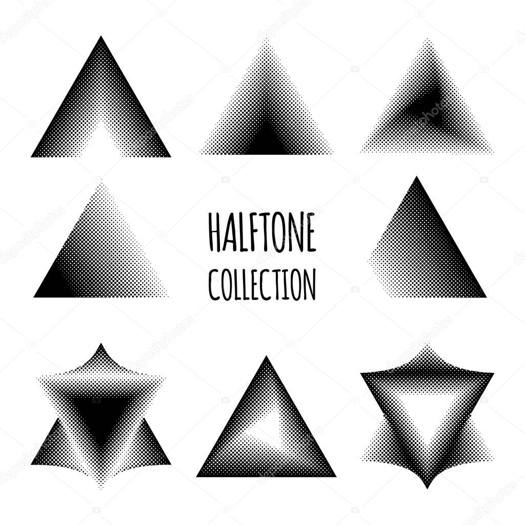 Abstract Triangle Halftone pattern collection