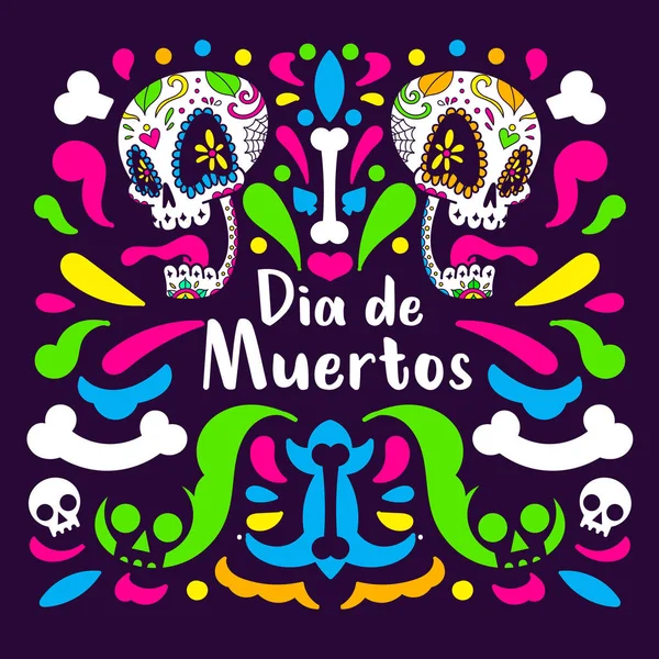 Dia Muertos Célébration Fête Mort — Image vectorielle