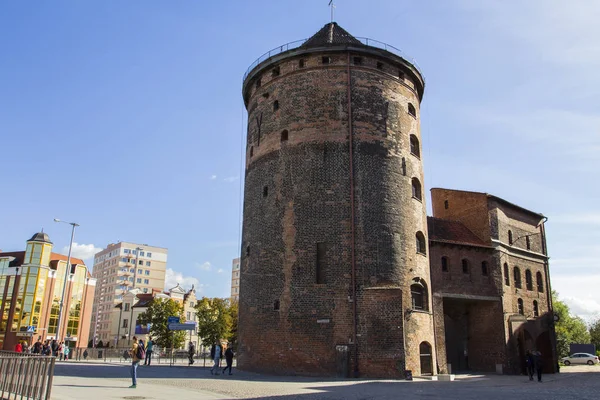 Starożytna Wieża Gdańsku Polska — Zdjęcie stockowe