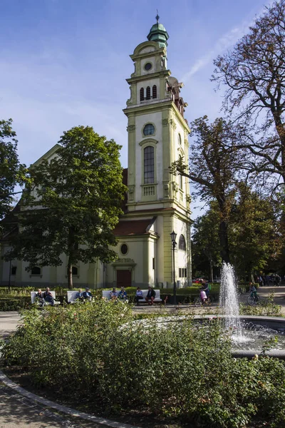 Evangelical Church Small Town Sopot Poland — Stock Photo, Image