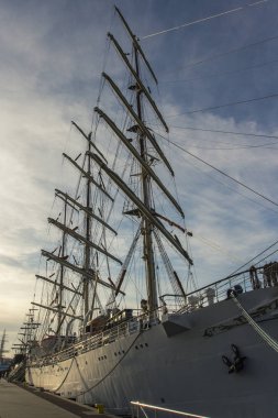 Büyük eski Yelkenli Gdynia liman. Polonya