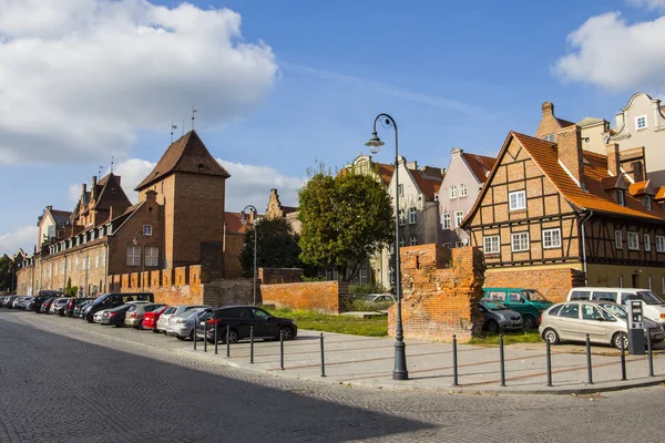 Casas Históricas Ladrillo Centro Gdansk Polonia — Foto de Stock