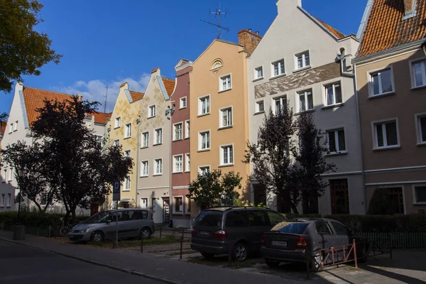 Die Fassade Des Schönen Historischen Gebäudes Der Straße Der Altstadt — Stockfoto