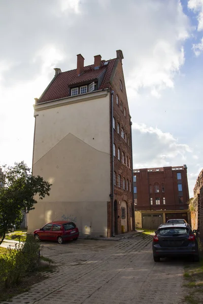 Antiguo Edificio Residencial Gdansk Polonia — Foto de Stock