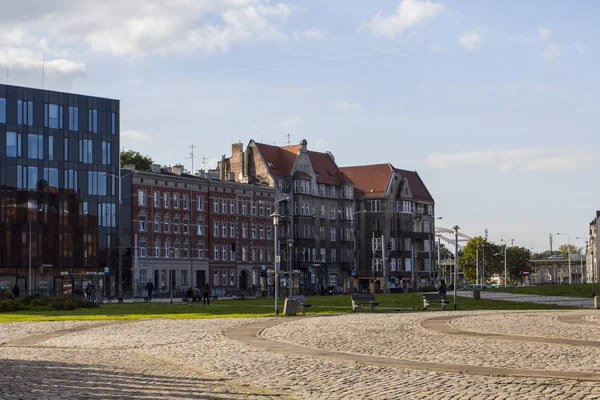 Plaza Histórica Centro Gdansk Polonia — Foto de Stock