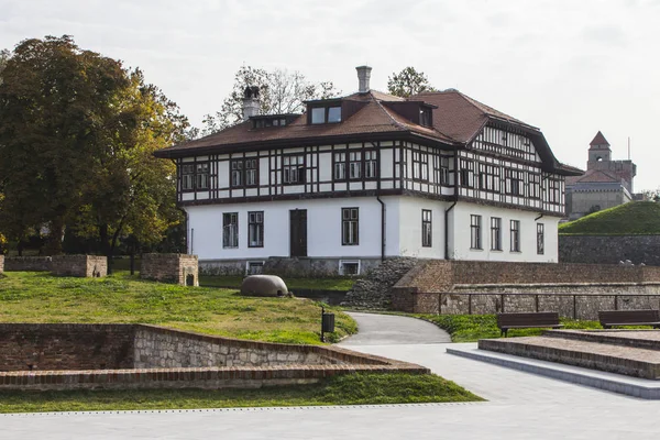 Krásná Historická Budova Území Pevnosti Bělehrad Srbsko — Stock fotografie